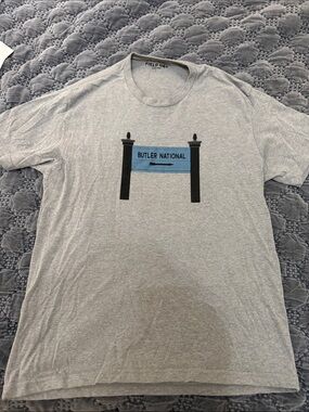Butler National Short Sleeve Graphic Tee - Gray/Blue - Large